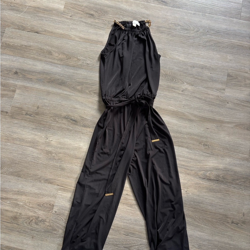 Michael Kors Black Jumpsuit with Gold Accents